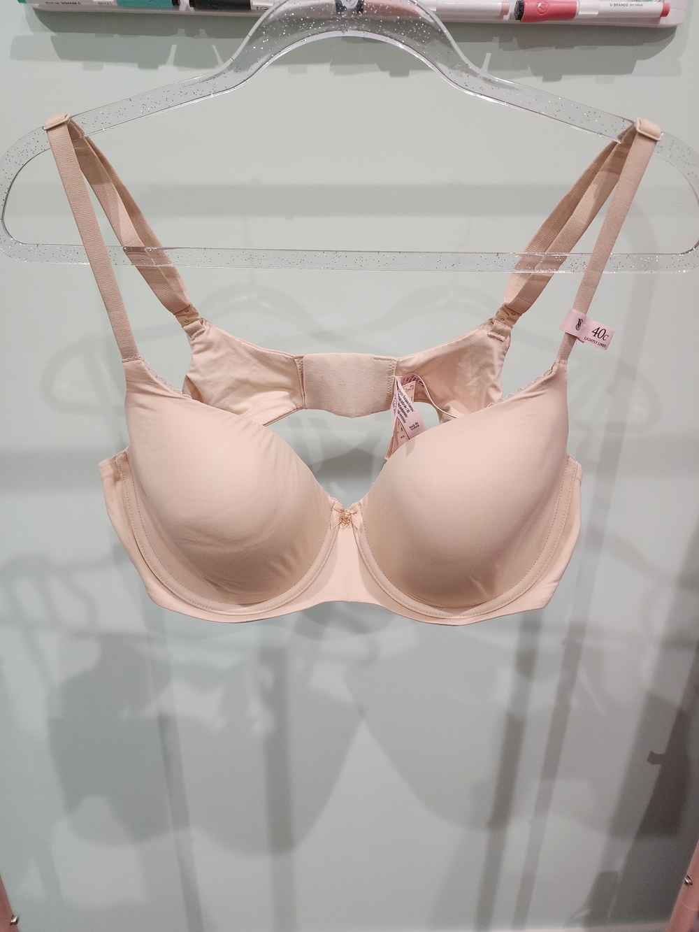 NWT Victoria's Secret Body by Victoria Lightly Lined Demi Bra - Nude Beige 40C